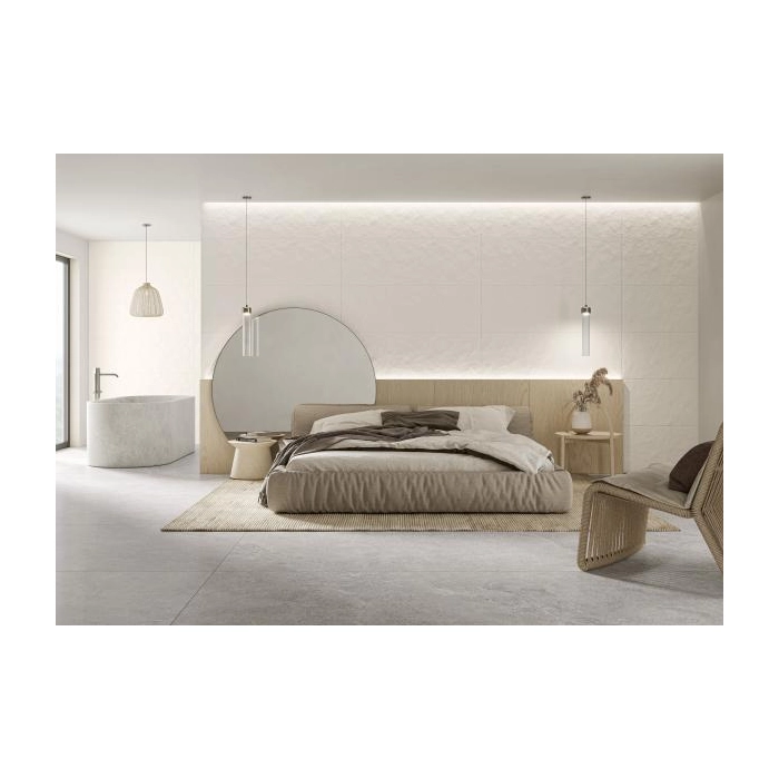 Paradyż Sleeping Beauty White Ściana B Struktura Rekt. 39,8x119,8