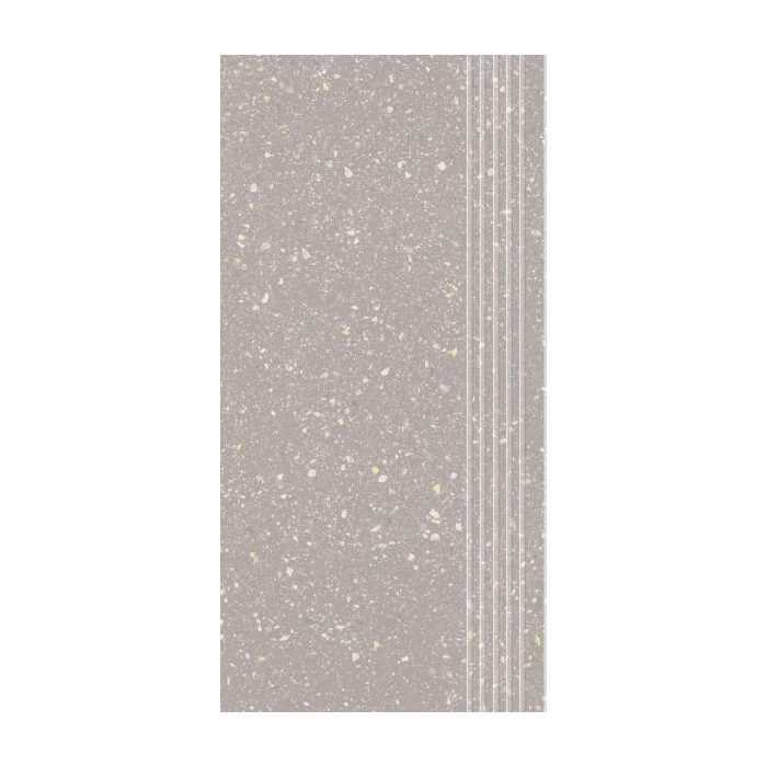 Paradyż Macroside Silver Stopnica Prosta Nacinana Mat. 29,8x59,8