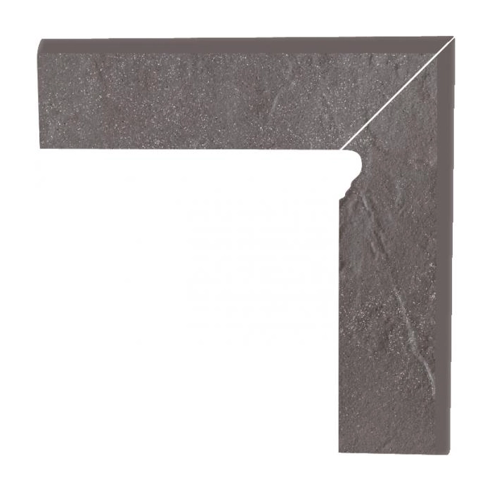Paradyż Taurus Grys Cokół 2 El.-PRAWY New Nose 8,1x30