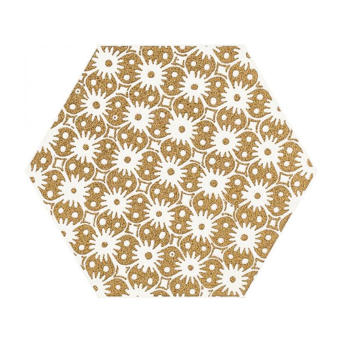 Paradyż Shiny Lines Gold Heksagon Inserto D 19,8x17,1