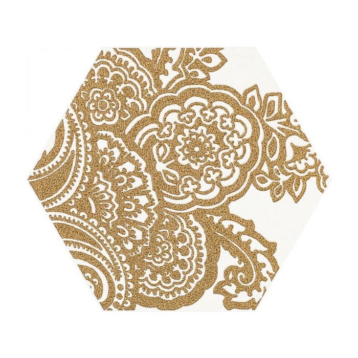 Paradyż Shiny Lines Gold Heksagon Inserto B 19,8x17,1