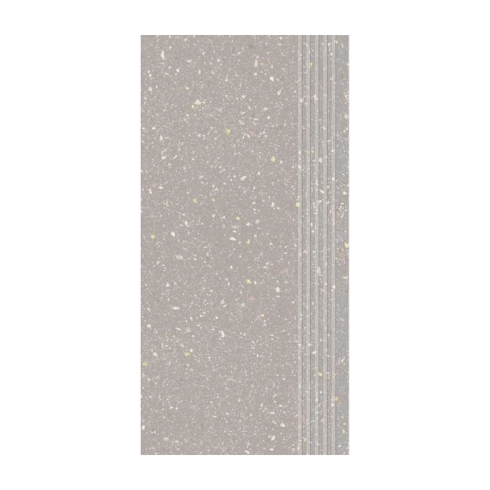 Paradyż Macroside Silver Stopnica Prosta Nacinana Półpoler 29,8x59,8