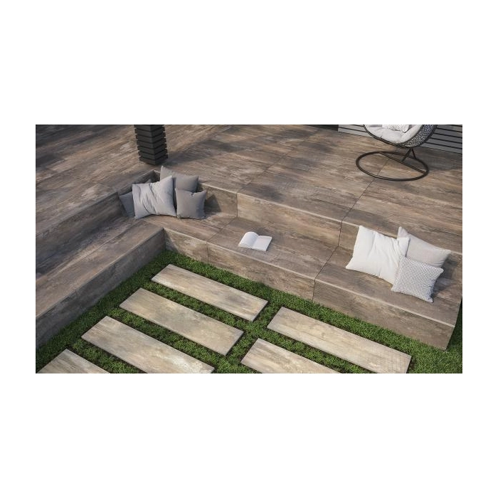 Paradyż Płyta Tarasowa Wetwood Beige Gres Szkl. Rekt. Struktura 20mm Mat. 29,5x119,5