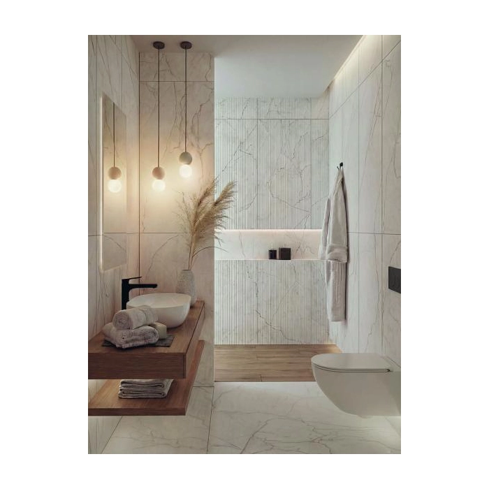 Paradyż Limaro White Decor Gres Szkl. Rekt. Struktura Mat 59,8x119,8