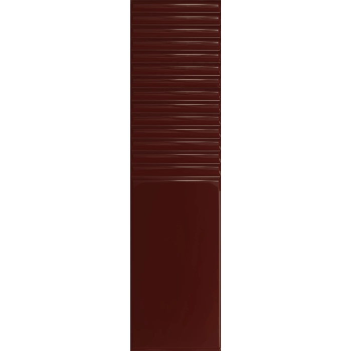 Tubądzin Płytka ścienna Groove burgundy 2 gloss STR 29,8x7,8x1