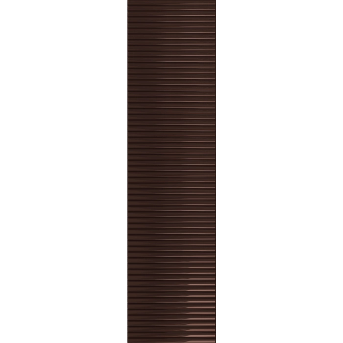 Tubądzin Płytka ścienna Groove brown 1 gloss STR 29,8x7,8x1