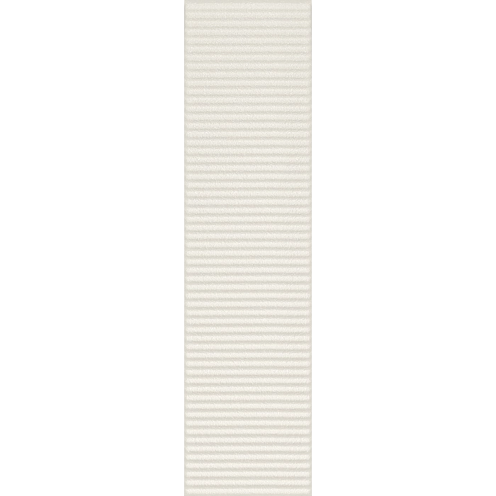 Tubądzin Płytka ścienna Groove white sugar 1 STR 29,8x7,8x1