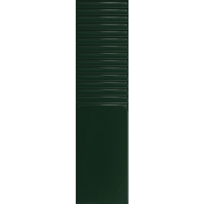 Tubądzin Płytka ścienna Groove green 2 gloss STR 29,8x7,8x1