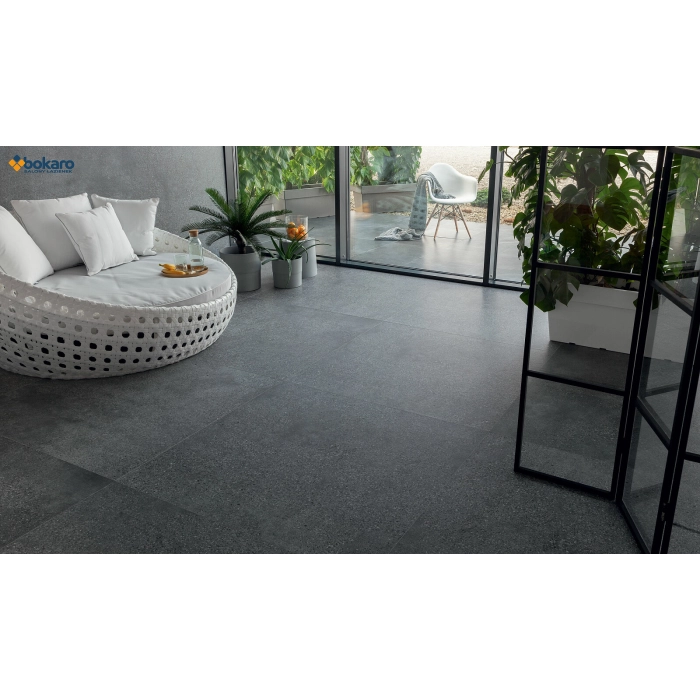 Tubądzin Maciej Zień Płytka gresowa Terrazzo graphite MAT 59,8x59,8