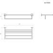 Oltens Tved wieszak na ręcznik 60 cm z półką chrom 80202100