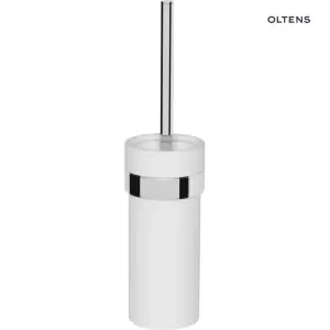 Oltens Vernal szczotka do WC wisząca z uchwytem biała ceramika/chrom 82102000