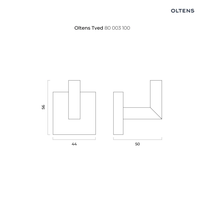 Oltens Tved haczyk na ręcznik chrom 80003100