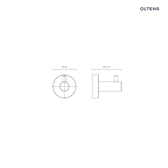 Oltens Gulfoss haczyk na ręcznik chrom 80008100