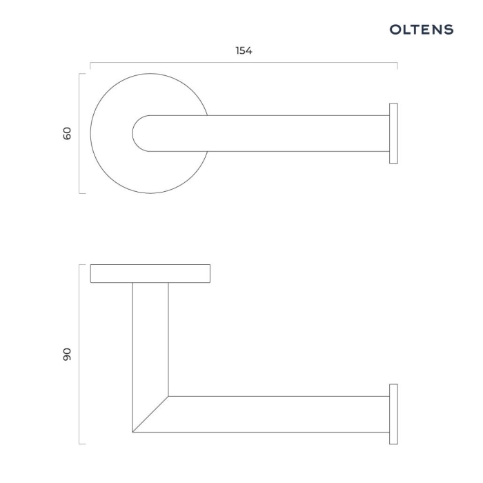 Oltens Gulfoss uchwyt na papier toaletowy złoto szczotkowane 81102810