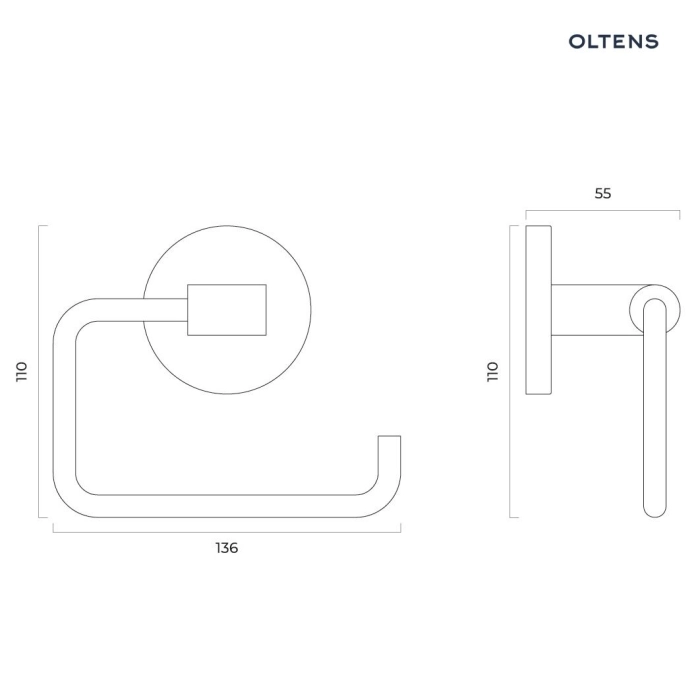 Oltens Gulfoss uchwyt na papier toaletowy złoto szczotkowane 81103810
