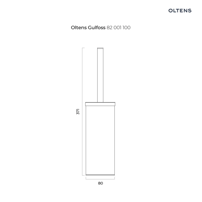 Oltens Tved szczotka do WC stojąca chrom 82002100