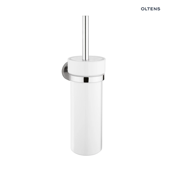 Oltens Gulfoss szczotka do WC wisząca z uchwytem biała ceramika/chrom 82101000