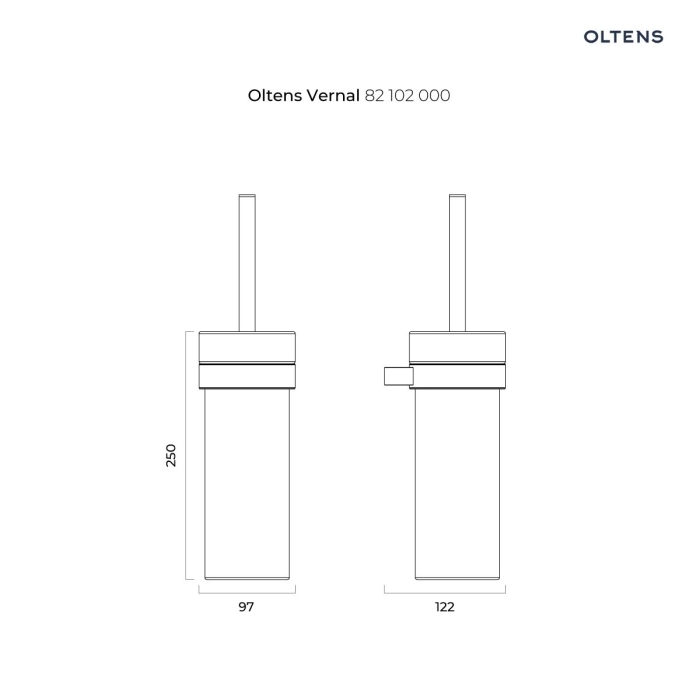 Oltens Vernal wieszak na ręcznik 33 cm dwuramienny ruchomy chrom 80110100