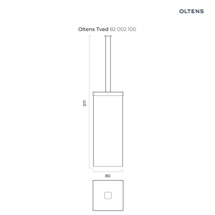 Oltens Tved szczotka do WC stojąca chrom 82002100