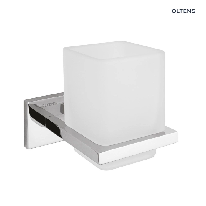 Oltens Tved szklanka z uchwytem szkło szronione/chrom 86101510