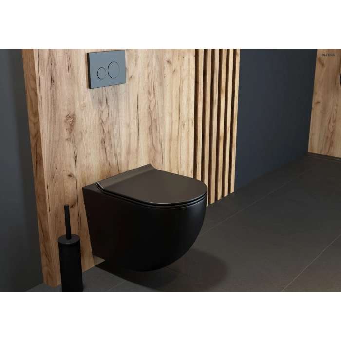 Oltens Gulfoss szczotka do WC stojąca czarny mat 82001300