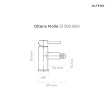 Oltens Molle bateria bidetowa stojąca złota 31300800