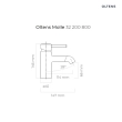 Oltens Molle bateria umywalkowa stojąca wysoka złota 32400800