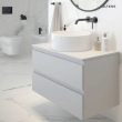 Oltens Molle bateria umywalkowa podtynkowa kompletna czarny mat 32600300