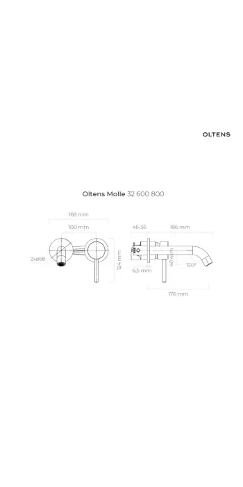 Oltens Molle bateria umywalkowa podtynkowa kompletna złota 32600800