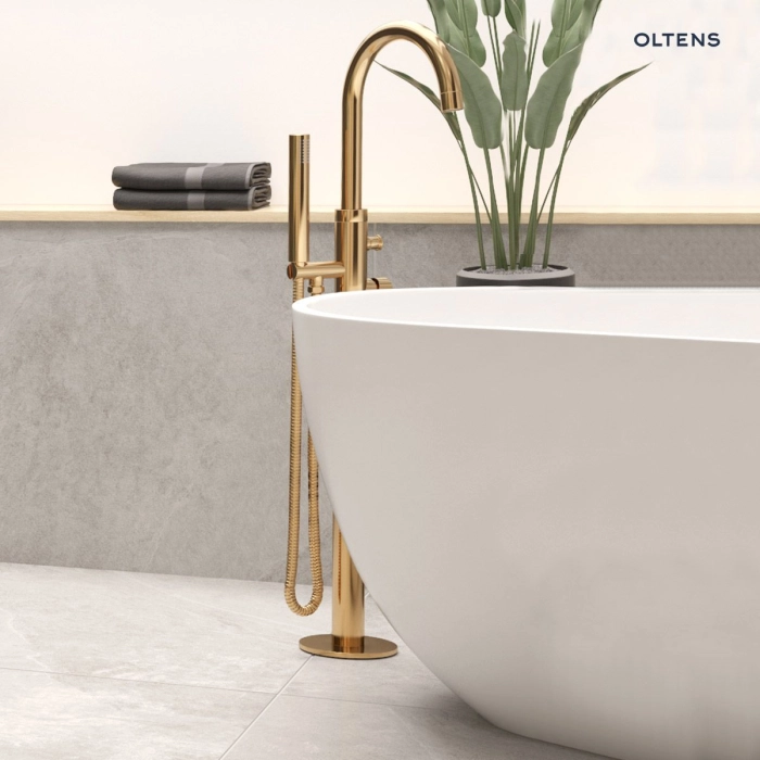 Oltens Saxan EasyClick Gide zestaw prysznicowy chrom/biały 36006110
