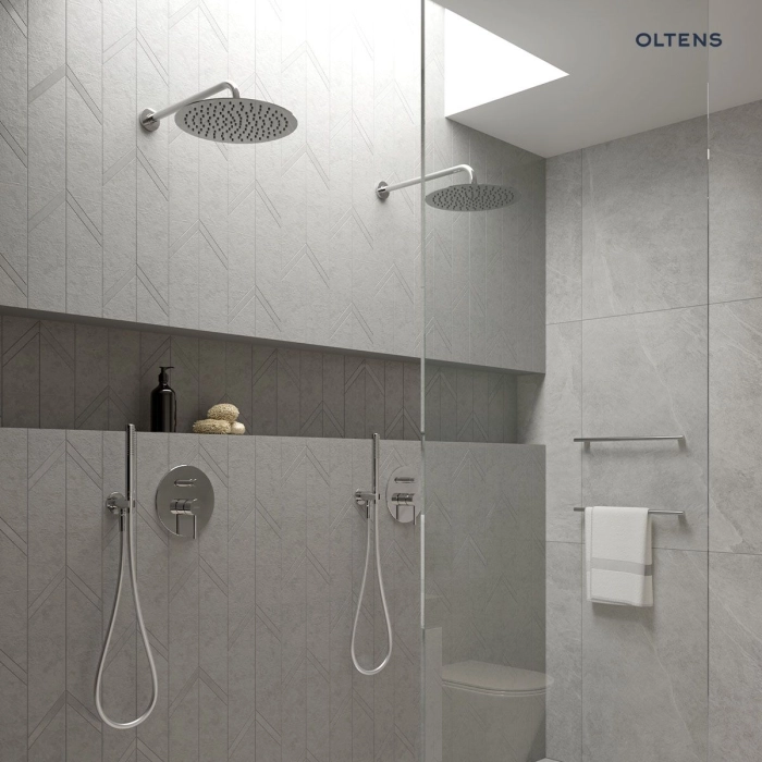 Oltens Sondera (S) deszczownica 30x30 cm kwadratowa chrom 37003100