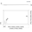Oltens Superior brodzik prostokątny 100x80 cm akrylowy biały 15002000