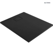 Oltens Bergytan brodzik prostokątny 100x80 cm RockSurface czarny mat 15100300