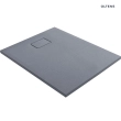 Oltens Bergytan brodzik prostokątny 100x80 cm RockSurface szary beton 15100700