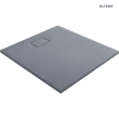 Oltens Bergytan brodzik prostokątny 100x90 cm RockSurface szary beton 15101700