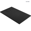 Oltens Bergytan brodzik prostokątny 120x70 cm RockSurface czarny mat 15102300