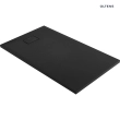 Oltens Bergytan brodzik prostokątny 140x80 cm RockSurface czarny mat 15106300