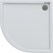 Oltens Superior brodzik półokragły 90x90 cm akrylowy biały 16002000