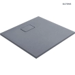 Oltens Bergytan brodzik kwadratowy 80x80 cm RockSurface szary beton 17100700