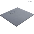 Oltens Bergytan brodzik kwadratowy 90x90 cm RockSurface szary beton 17101700