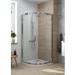 Oltens Superior brodzik półokragły 90x90 cm akrylowy biały 16002000