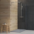 Oltens Bergytan brodzik prostokątny 140x70 cm RockSurface szary beton 15105700