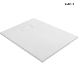 Oltens Bergytan brodzik prostokątny 100x80 cm RockSurface biały 15100000
