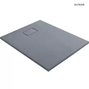 Oltens Bergytan brodzik prostokątny 100x80 cm RockSurface szary beton 15100700