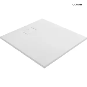 Oltens Bergytan brodzik prostokątny 100x90 cm RockSurface biały 15101000