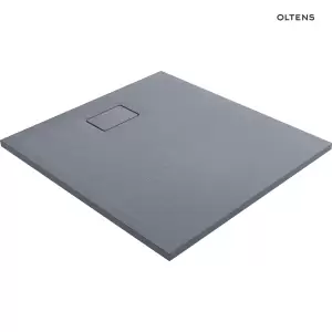 Oltens Bergytan brodzik prostokątny 100x90 cm RockSurface szary beton 15101700