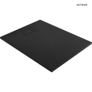 Oltens Bergytan brodzik prostokątny 120x90 cm RockSurface czarny mat 15104300