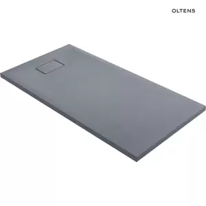 Oltens Bergytan brodzik prostokątny 140x70 cm RockSurface szary beton 15105700