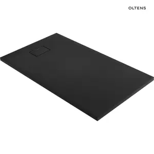 Oltens Bergytan brodzik prostokątny 140x80 cm RockSurface czarny mat 15106300