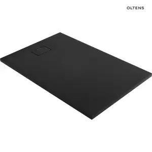 Oltens Bergytan brodzik prostokątny 140x90 cm RockSurface czarny mat 15107300